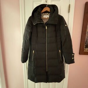 CALVIN KLEIN DOWN FILLED PUFFER COAT ANIMAL PRINT